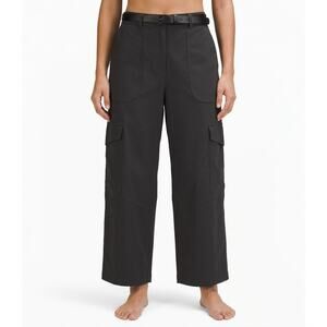 Lululemon Light Utilitech Cargo Pocket High-Rise Crop Pants Graphite Grey Sz 29